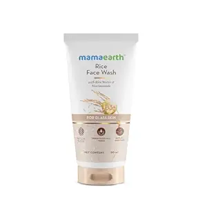 Mamaearth Rice Face Wash With Rice Water & Niacinamide for Glass Skin | For Hydrated & Even Skin Tone | Glowing & Brightened Skin | Korean Skin Care Product | For All Skin Types | For Men & Women | 50ml