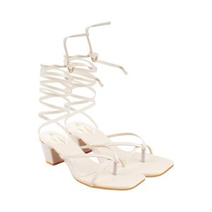 Shoetopia Stylish Tie-up Heeled Sandals Women & Girls