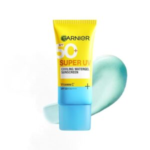 Garnier Super UV Cooling Watergel Sunscreen SPF 50 PA+ | Instant Cooling & 8-hr freshness  |Suitable for oily dry sensitive & combination skin | For men & women,60ml