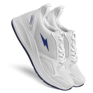 BRUTON EVA Lite Sports Running,Walking & Gym, School Shoes Lightweight Extra Jump Casual Sneaker Lace-Up Shoes for Men's & Boy's - White